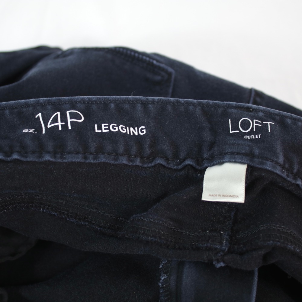 Loft Black Jean Legging Jegging Pants Womens Size 14P - Picture 3 of 4